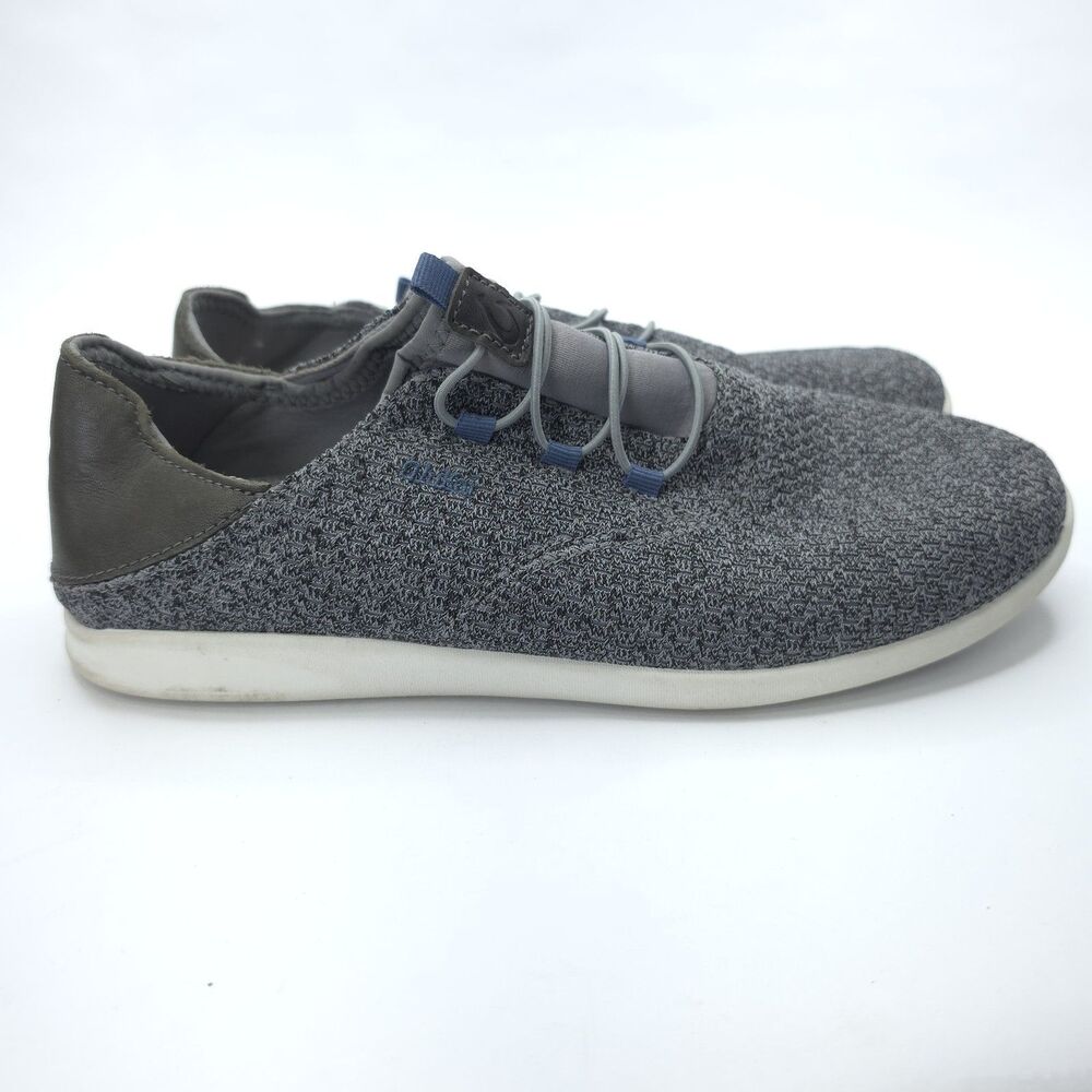 OluKai Shoes Mens 9.5 Blue Gray Alapa Li Slip On Casual Lace Comfort Lightweight